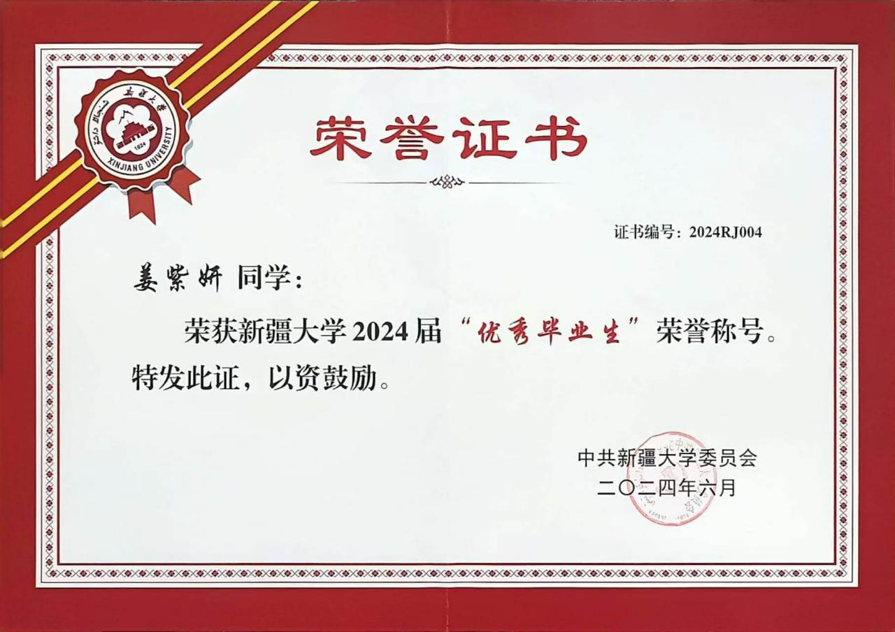 优秀毕业生证书